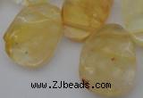 CTD391 Top drilled 20*25mm - 22*30mm freeform citrine beads