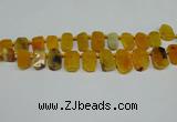 CTD4002 Top drilled 14*22mm - 22*42mm freeform agate gemstone beads