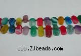 CTD4009 Top drilled 14*22mm - 22*42mm freeform agate gemstone beads