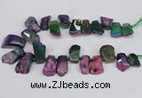 CTD4011 Top drilled 18*25mm - 25*35mm freeform agate beads