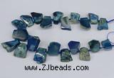 CTD4014 Top drilled 18*25mm - 25*35mm freeform agate beads