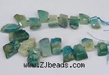 CTD4015 Top drilled 18*25mm - 25*35mm freeform agate beads