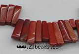 CTD403 Top drilled 4*15mm - 6*20mm sticks red jasper beads