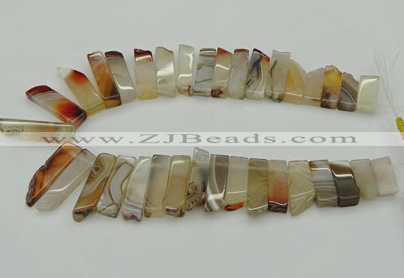 CTD408 Top drilled 10*28mm - 10*50mm sticks agate gemstone beads