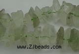 CTD410 Top drilled 4*8mm - 6*15mm nuggets green quartz beads