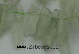CTD412 Top drilled 8*25mm - 12*40mm nuggets green quartz beads
