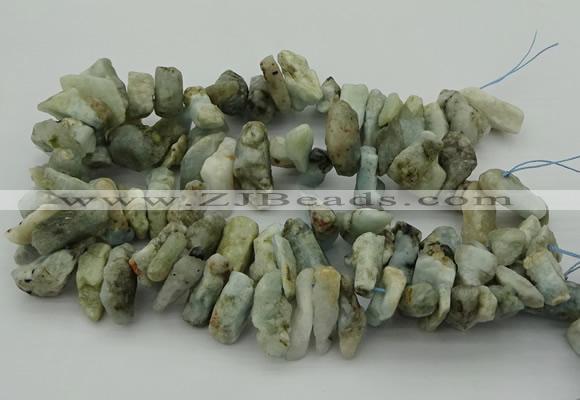 CTD421 Top drilled 10*20mm - 18*35mm nuggets aquamarine beads