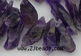 CTD426 Top drilled 6*15mm - 8*25mm nuggets amethyst beads