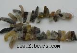 CTD436 Top drilled 10*20mm - 12*45mm sticks druzy agate beads