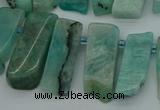 CTD445 Top drilled 8*20mm - 10*35mm sticks amazonite beads