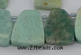 CTD446 Top drilled 20*25mm - 25*28mm freeform amazonite beads