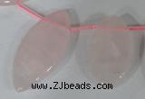 CTD47 Top drilled 12*23mm – 18*50mm marquise rose quartz beads