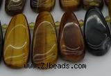 CTD474 15.5 inches 12*25mm - 15*45mm freeform yellow tiger eye beads