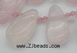 CTD480 Top drilled 10*22mm - 15*45mm freeform rose quartz beads