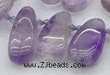 CTD481 Top drilled 10*22mm - 15*45mm freeform amethyst beads