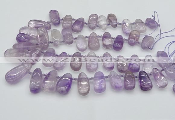 CTD481 Top drilled 10*22mm - 15*45mm freeform amethyst beads