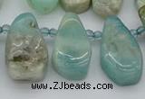 CTD489 Top drilled 10*22mm - 15*45mm freeform amazonite beads