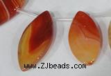 CTD49 Top drilled 13*30mm – 18*45mm marquise agate gemstone beads