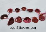 CTD506 Top drilled 25*30mm - 35*40mm freeform agate beads