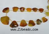 CTD507 Top drilled 25*30mm - 35*40mm freeform agate beads