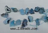CTD517 Top drilled 15*25mm - 25*35mm freeform agate beads