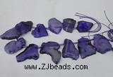 CTD520 Top drilled 20*30mm - 30*45mm freeform agate beads
