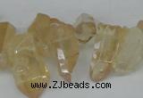 CTD540 Top drilled 8*15mm - 10*25mm nuggets plated quartz beads