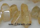 CTD541 Top drilled 12*20mm - 14*35mm nuggets plated quartz beads