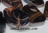 CTD574 Top drilled 20*30mm - 30*45mm freeform plated agate beads