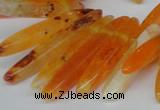 CTD584 Top drilled 6*20mm - 6*45mm wand agate gemstone beads