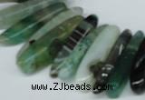 CTD588 Top drilled 6*20mm - 6*45mm wand agate gemstone beads