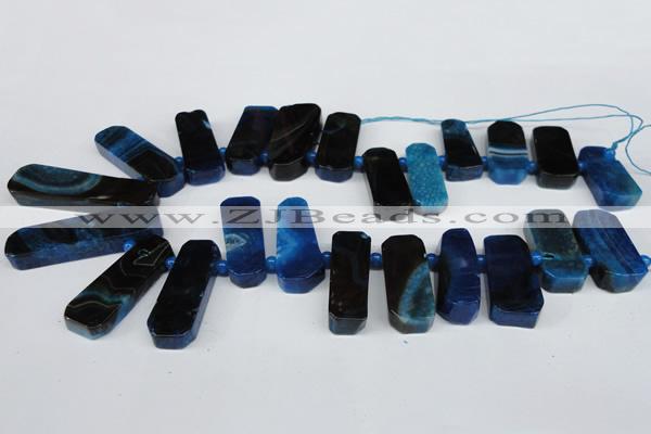 CTD594 Top drilled 12*30mm - 15*50mm wand agate gemstone beads