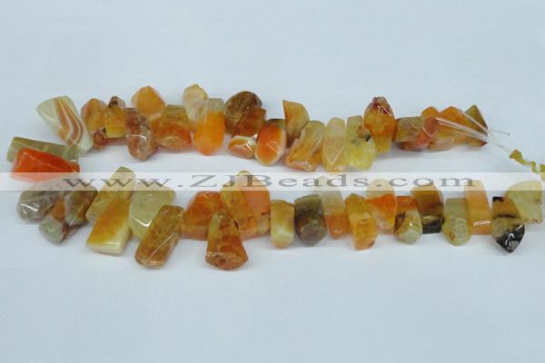 CTD603 Top drilled 10*18mm - 12*28mm nuggets agate gemstone beads