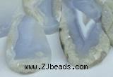 CTD608 Top drilled 18*25mm - 30*45mm freeform blue lace agate beads