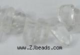 CTD624 Top drilled 8*15mm - 10*25mm faceted nuggets white crystal beads