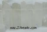 CTD626 Top drilled 10*25mm - 12*45mm faceted nuggets white crystal beads