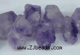 CTD630 Top drilled 8*12mm - 18*25mm faceted nuggets amethyst beads