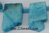 CTD649 Top drilled 15*25mm - 25*40mm freeform quartz beads