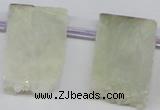 CTD651 Top drilled 15*25mm - 25*40mm freeform plated quartz beads