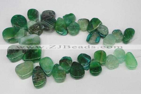 CTD688 Top drilled 18*25mm - 28*40mm freeform agate gemstone beads