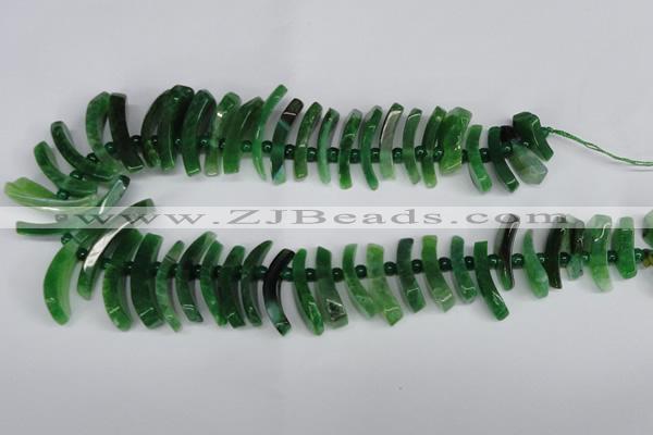 CTD713 Top drilled 12*25mm - 15*40mm wand agate gemstone beads