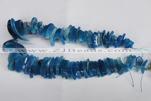 CTD722 Top drilled 12*25mm - 14*40mm wand agate gemstone beads