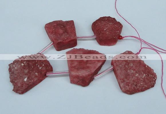 CTD761 Top drilled 25*30mm - 30*35mm freeform agate beads