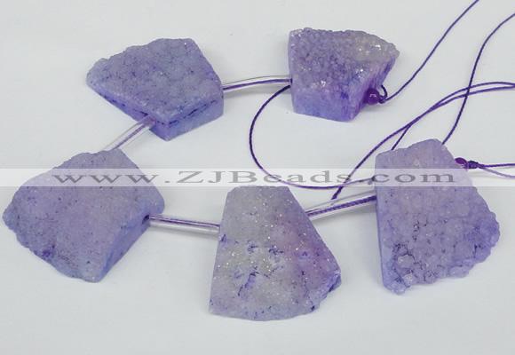 CTD762 Top drilled 25*30mm - 30*35mm freeform agate beads