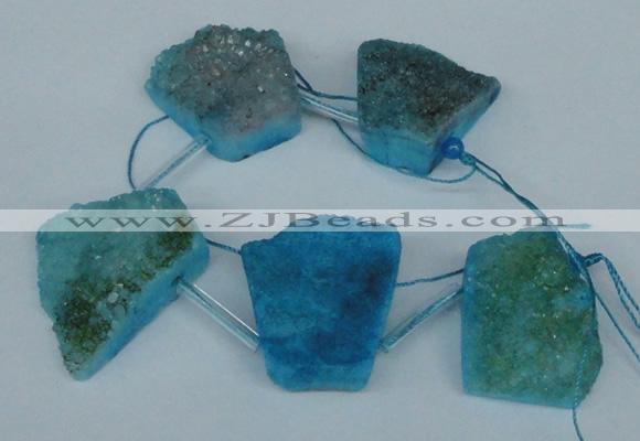 CTD764 Top drilled 25*30mm - 30*35mm freeform agate beads