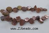 CTD788 Top drilled 15*20mm - 25*35mm freeform plated agate beads