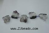 CTD798 Top drilled 20*30mm - 25*35mm freeform amethyst beads