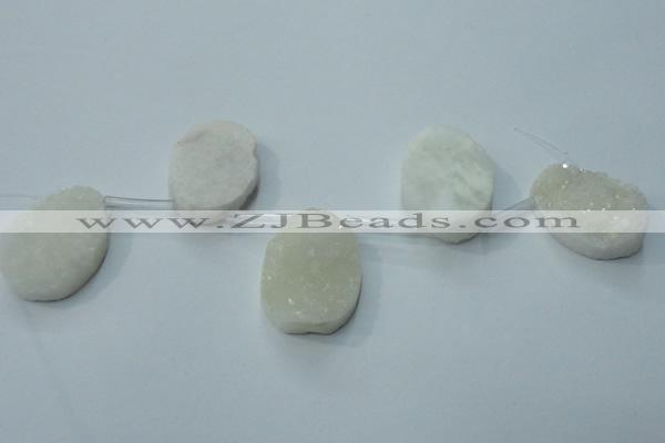 CTD800 Top drilled 20*30mm - 25*35mm freeform agate beads