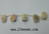 CTD801 Top drilled 20*30mm - 25*35mm freeform agate beads