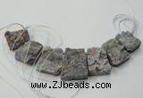 CTD820 Top drilled 20*30mm - 35*45mm trapezoid agate beads